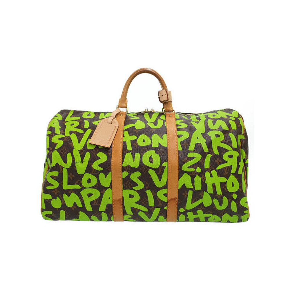 Louis Vuitton Monogram Graffiti Keepall Boston Bag